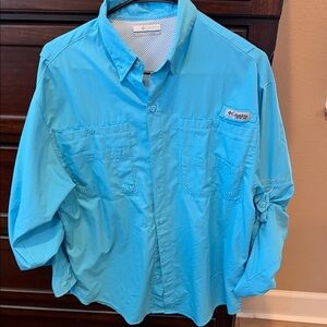 EUC Columbia PFG Long Sleeve Button Down Roll Tab Fishing Shirt